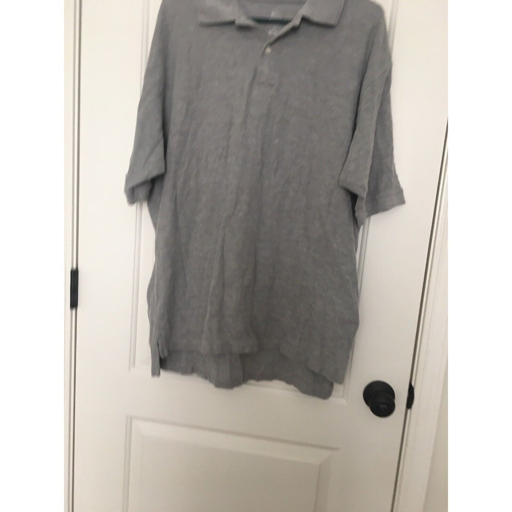 Bill Robinson Men's Casual Short Sleeve Polo Shirt Size XL Gray